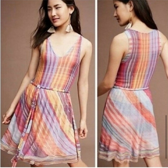 Anthropologie Cecilia Prado Reverie Stripe Sweater Mini Dress - Picture 2 of 14